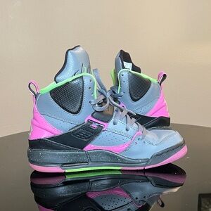 Air Jordan Flight 45 High Kids Boys Girls Unisex Gray Pink Colorway 5Y 2013